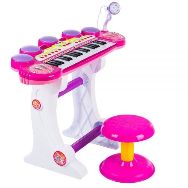 Dječje klavijature s mikrofonom roze
