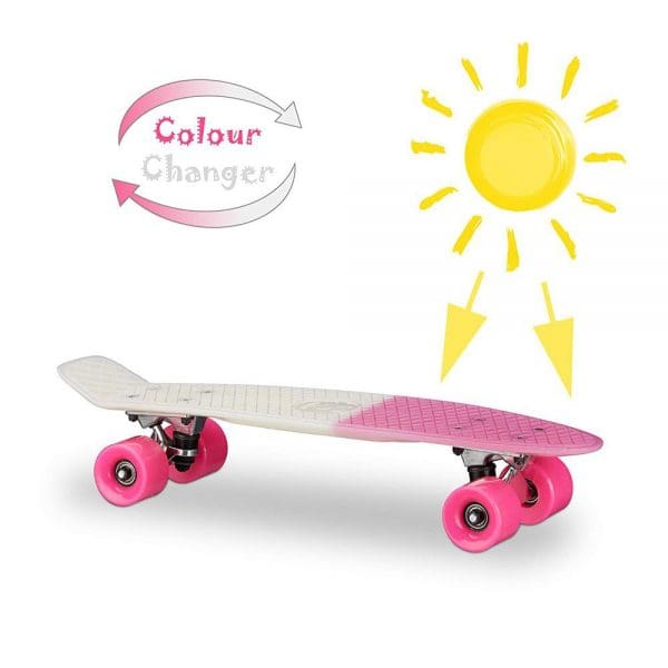 Dječji skateboard koji mijenja boju rozi