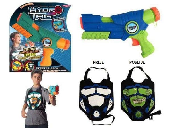 Pištolja na vodu i prsluk za paintball