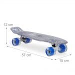 Skateboard sa svjetlećim kotačima dimenzije