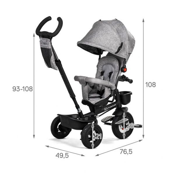 Tricikl guralica Kinderkraft Aveo dimenzije