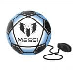Dječja nogometna lopta s uzicom Messi bijelo-plava