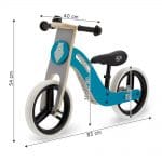 Drveni bicikl bez pedala Kinderkraft Uniq dimenzije