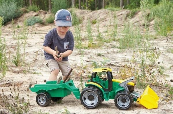 LENA dječji traktor s prikolicom i lopatom za igru
