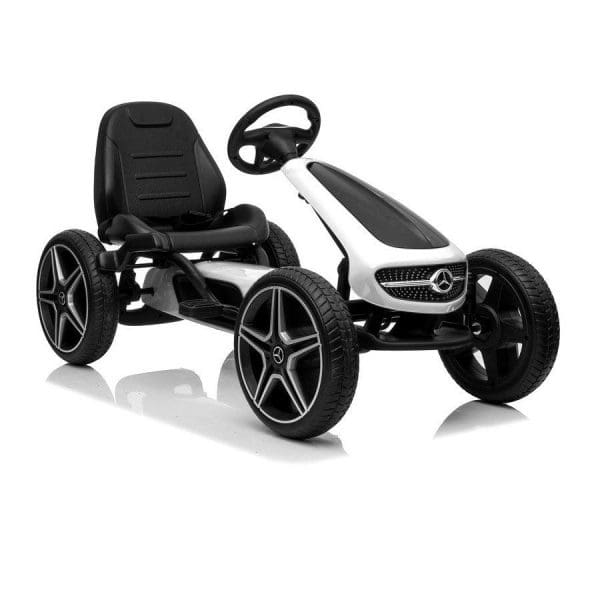 Dječji go kart na pedale Mercedes bijeli