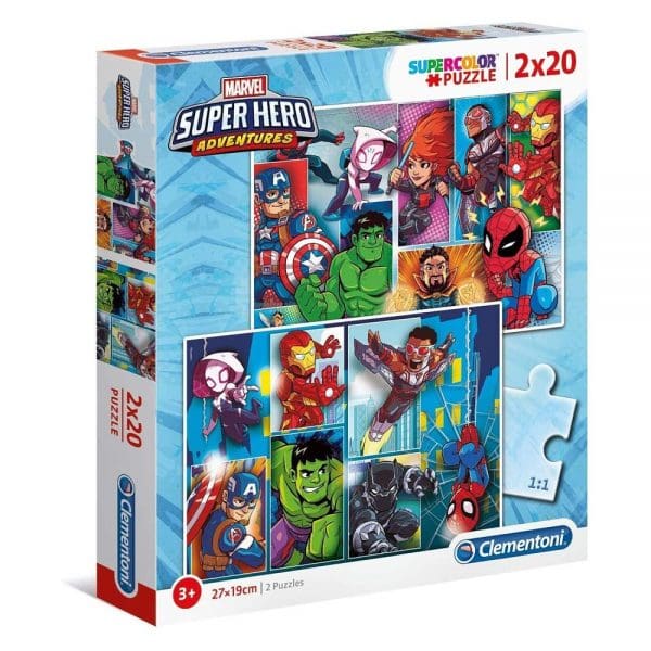 Clementoni puzzle Super Hero 2 x 20kom