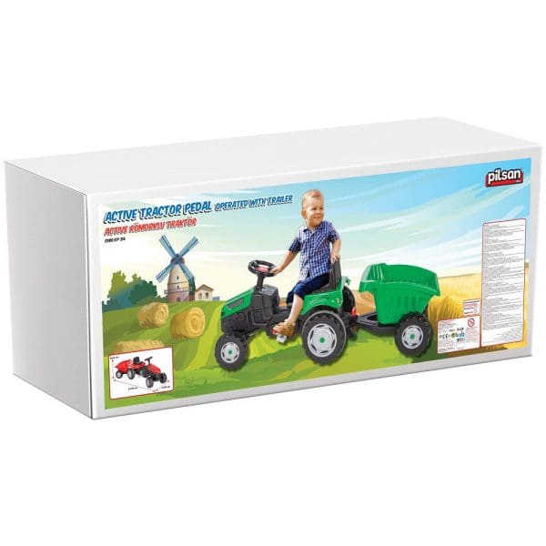 Dječji traktor na pedale s prikolicom Pilsan
