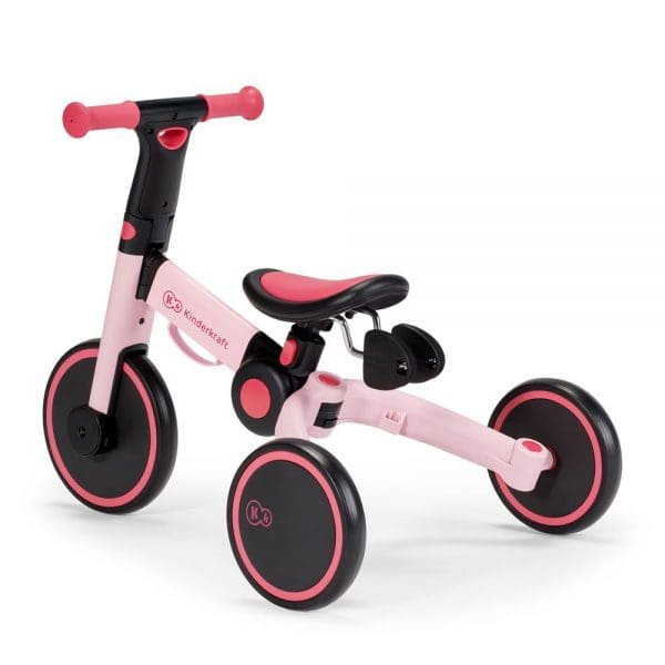 Dječji tricikl guralica Kinderkraft 4Trike 3 u 1 ružičasti