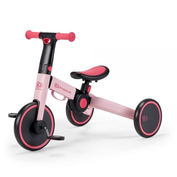 Dječji tricikl Kinderkraft 4Trike 3 u 1 ružičasti