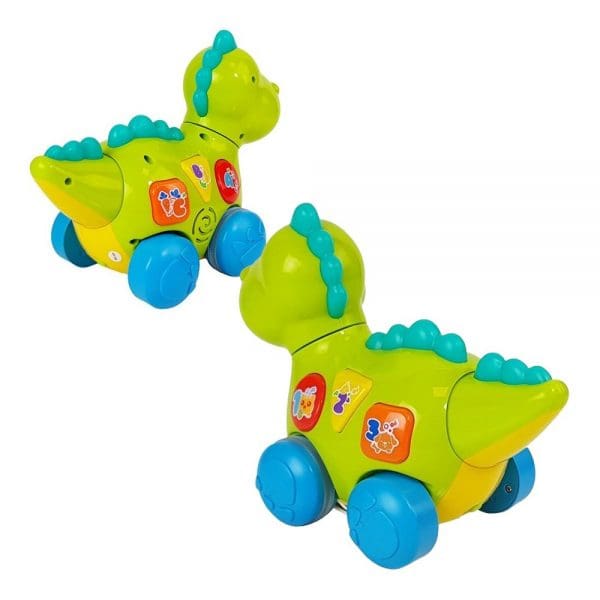 Glazbena igračka dinosaur s kotačićima
