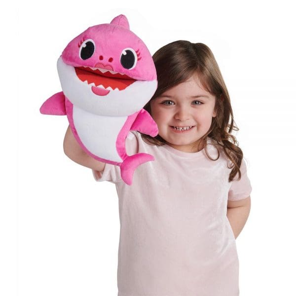 Baby Shark plišana lutka za ruku s pjesmom Ružičasta