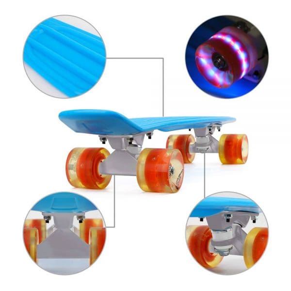 Dječji skateboard sa svjetlećim kotačima