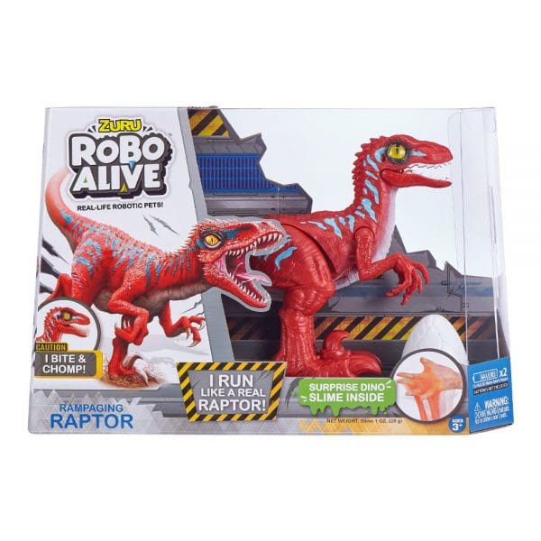 Robo Alive Raptor s ljigavcem iznenađenja Crveni