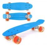 Skateboard sa svjetlećim kotačima Plavi