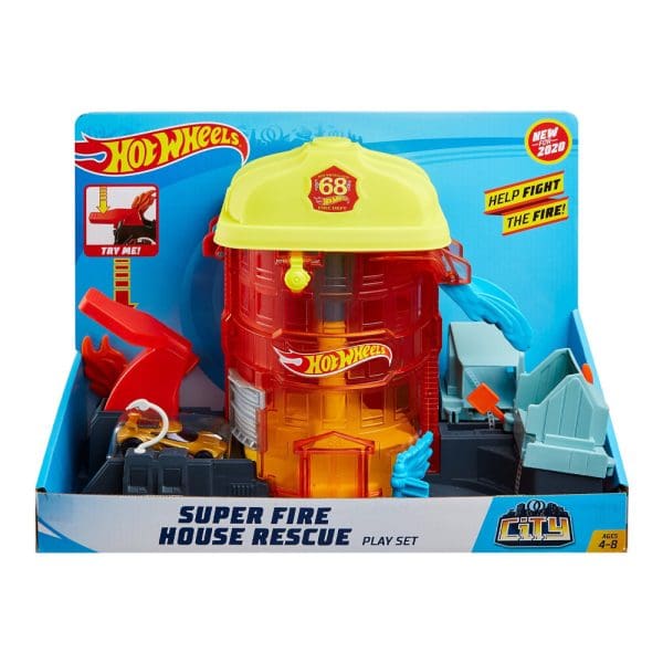 Hot Wheels City Super Fire House Rescue set s autićem