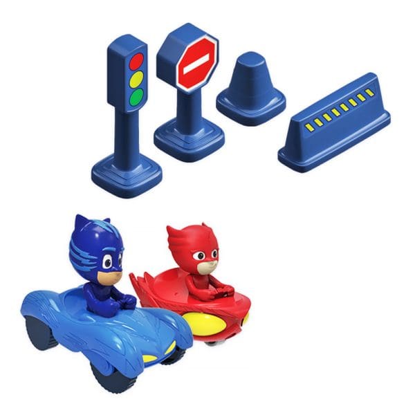 PJ Masks Megamat Dva vozila i prometni znakovi