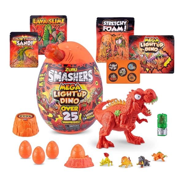 Smashers Mega Light Up Dino jaje s 25 iznenađenja