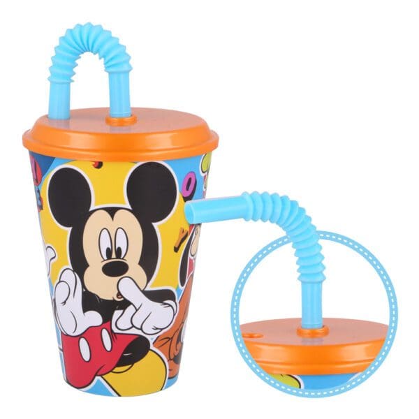 Čaša sa slamkom 430ml Mickey