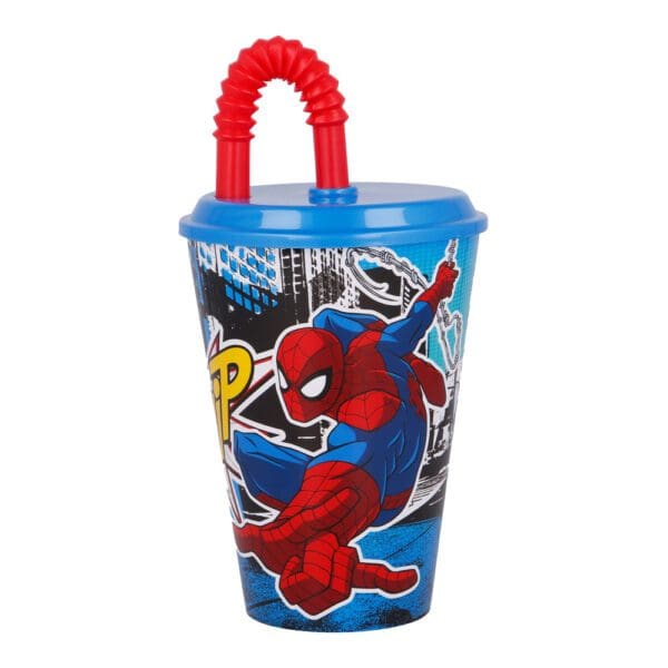 Dječja čaša sa slamkom 430ml Spiderman
