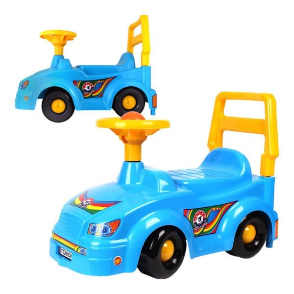 Dječji auto guralica s trubicom Plava