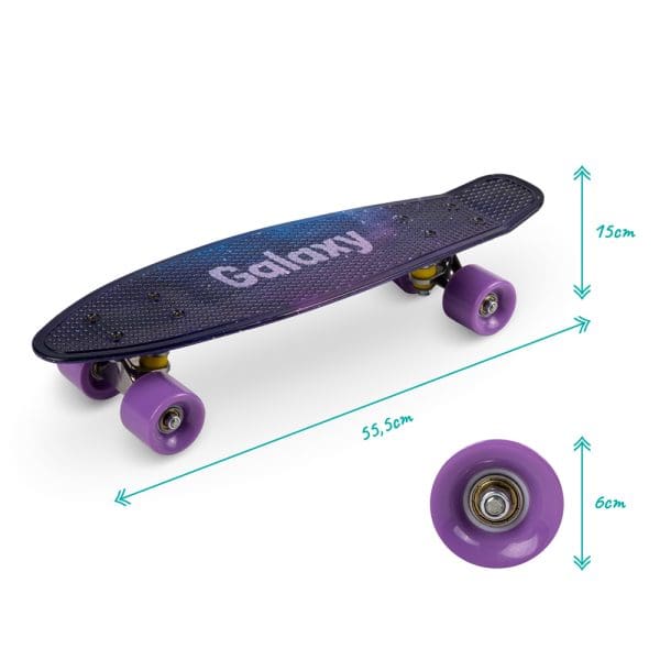 Dječji Skateboard QKids Galaxy Graffiti Dimenzije