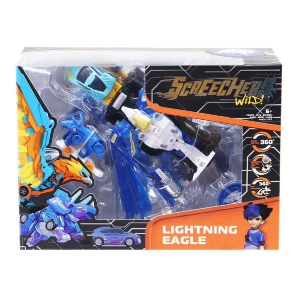 Screechers Wild 4 vozilo Lightning Eagle igračka za dječake