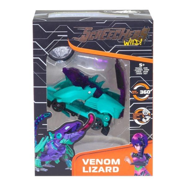 Screechers Wild 4 vozilo Venom Lizard igračka za dječake
