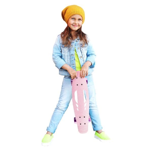 Skateboard za djevojčice QKids Galaxy ružičasti