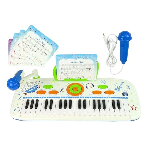 Dječje klavijature s mikrofonom i notama za sviranje Rock Music