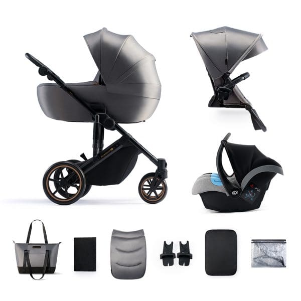 Dječja kolica Kinderkraft Prime 2 3 u 1 Siva