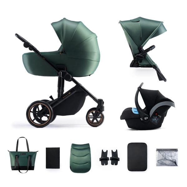 Dječja kolica Kinderkraft Prime 2 3 u 1 Zelena