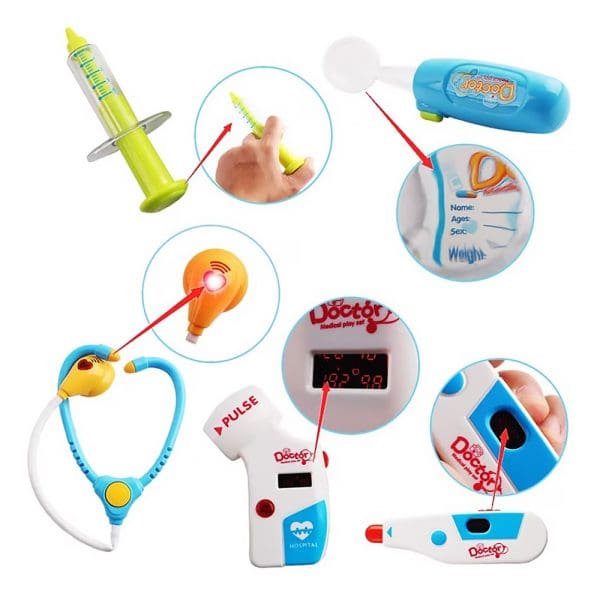 Dječji liječnički set za igru s interaktivnim dodacima