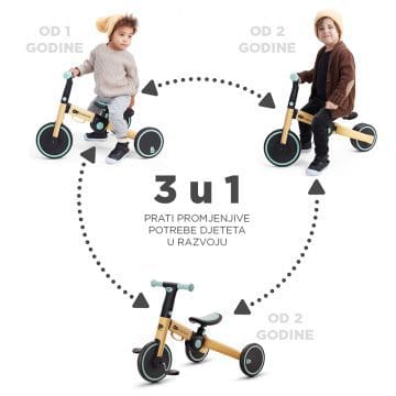 Dječji tricikl ili bicikl bez pedala Kinderkraft 4Trike 3 u 1