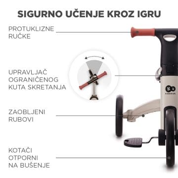 Dječji tricikl Kinderkraft 4Trike 3 u 1 Ograničeni kut skretanja