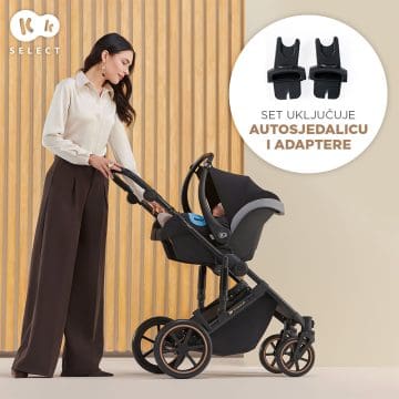 Dječja kolica s autosjedalicom i adapterima Kinderkraft Prime 2 3 u 1