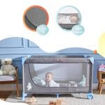 Putni krevetić s mrežicom za ventilaciju i nadzor Kinderkraft Joy