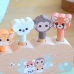 Jouéco igračka za bebe Drveni Pop-up set Životinje