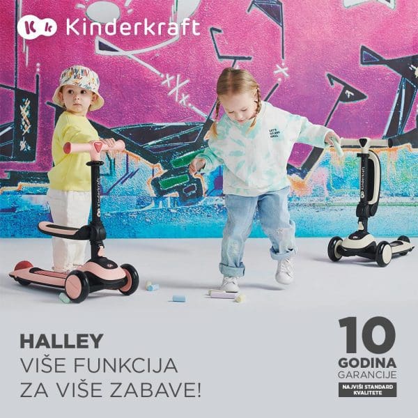 Romobil guralica Kinderkraft Halley 2 u 1 Više funkcija za više zabave