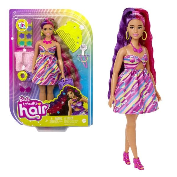 Lutka s dodacima Barbie Totally Hair Cvijeće