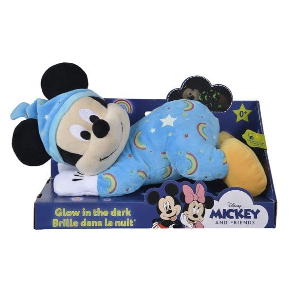 Plišana dječja igračka za laku noć Mickey Sjaji u mraku