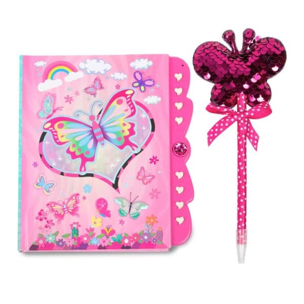Tajni dnevnik za djevojčice s olovkom u obliku leptira