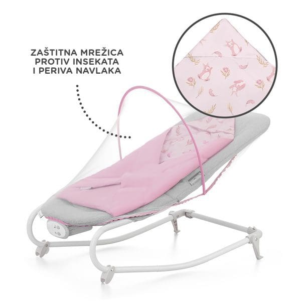 Ležaljka za bebe sa zaštitnom mrežicom protiv insekata 2 u 1 Kinderkraft Felio