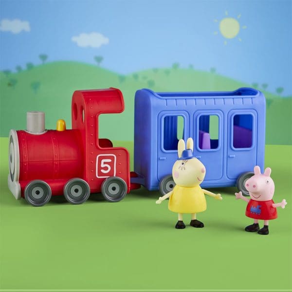 Peppa Pig set za igru s vlakom i figuricama gospođice Zečić i Peppe