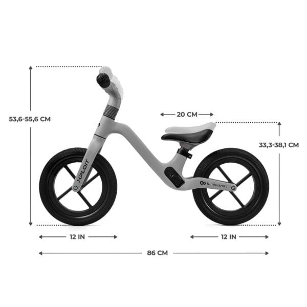 Bicikl bez pedala Kinderkraft Xploit Dimenzije