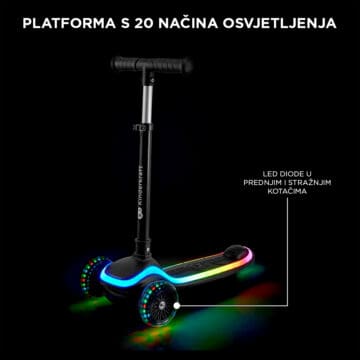 Dječji romobil s 20 načina osvjetljenja Kinderkraft Raket