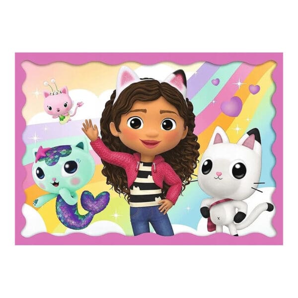 Trefl puzzle za djevojčice Gabby’s Dollhouse 4 u 1
