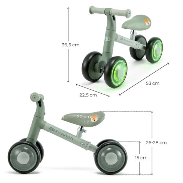 Dječja guralica Kinderkraft Cutie Flash Dimenzije