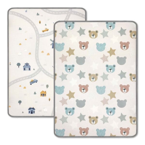 Dvostrana podloga za bebe Milly Mally Kinder Bear and Farm