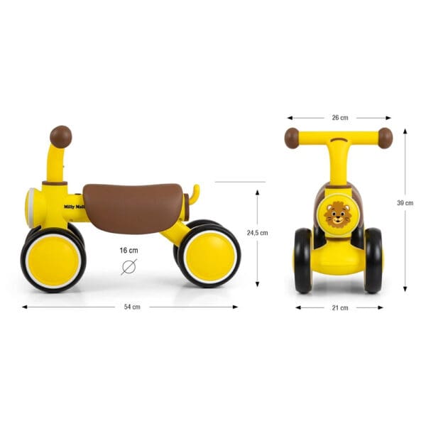Dječja guralica Milly Mally York Dimenzije