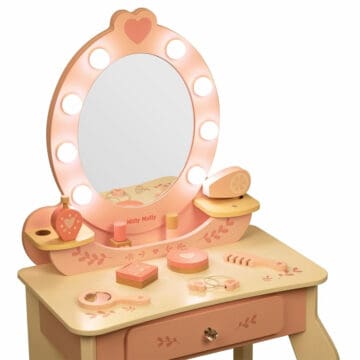 Drveni stolić za uređivanje s LED rasvjetom Milly Mally Elly